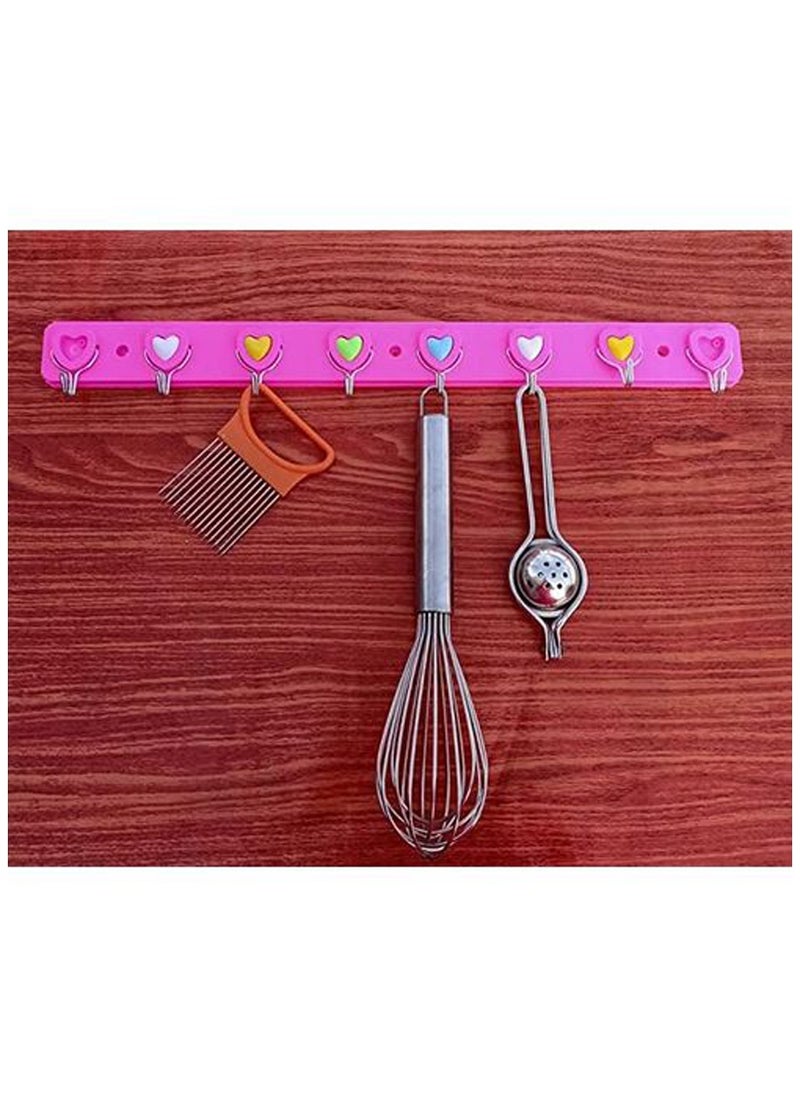 Hanger 8 Hooks Plastic Heart 1 Peace purple  - Image 5