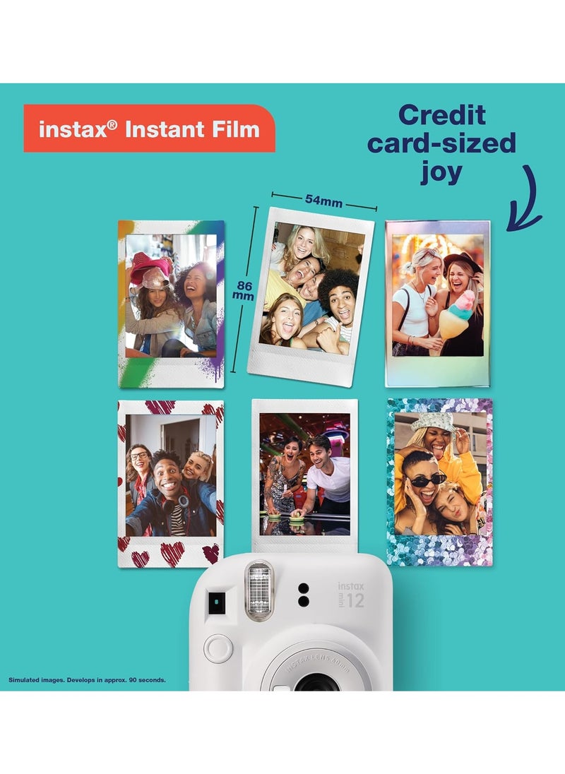 Fujifilm Instax mini Instant Film 10 sheet for Instax 12/11/9, mini EVO,Mini 40, Liplay, Link, 90, Packaging May Vary, White Border, 10 sheet Instax Film Photo paper