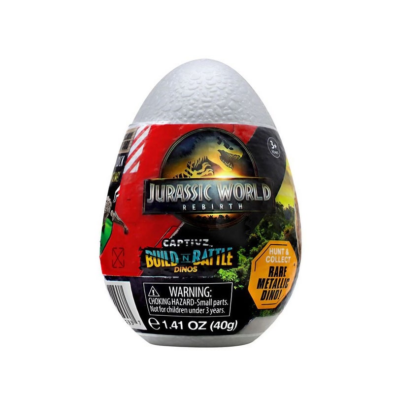 Jurassic World Rebirth Captivz Build N Battle Dinos Surprise Slime Egg (40g, Assorted) - Image 1