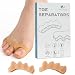 Walkize Toe Separators for Women Men Silicone Toe Spacers for Bunion Relief Foot Pain Relief Pedicure Overlapping Toes Beige - Image 2