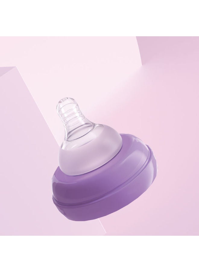Bao Straw Bottle Baby Bottle Baby Wide Caliber 1-3 Years Old Special Direct Drink Cup Anti-fall Children's Water Cup Wholesale-Color:240ml With Cross Hole-Capacity:Blue Baby Bottle + 26cm Bottle Clip  - Image 4