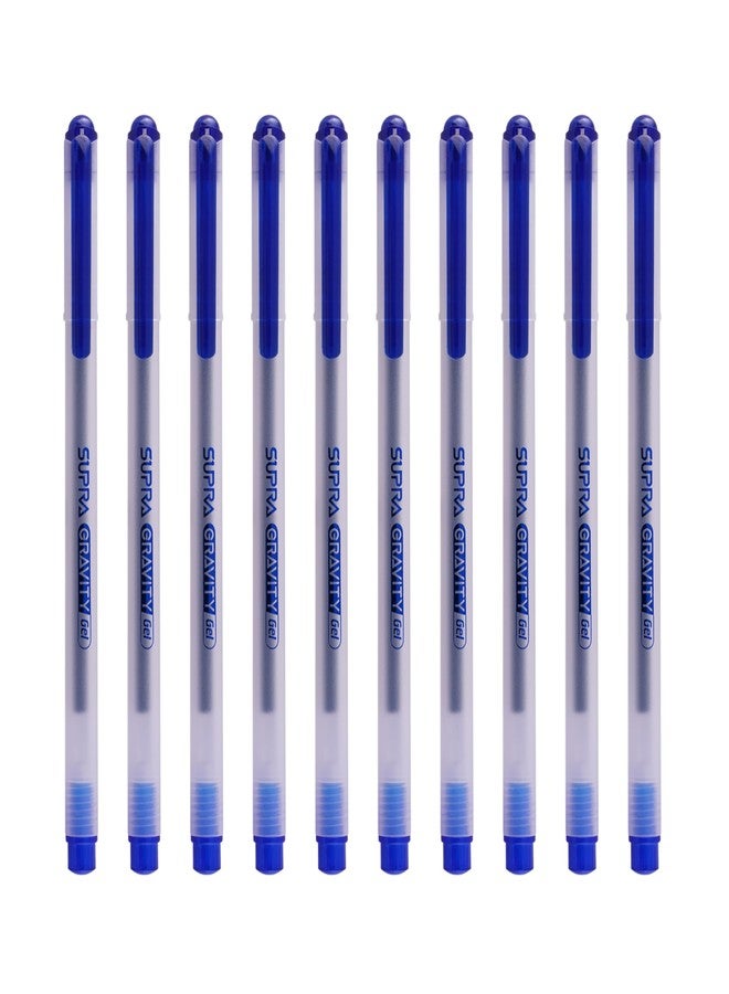 Supra Gravity 0.7mm Gel Pen Capsule Pack | Lightweight, Sleek & Transparent Body Design | Quick Drying, Smudge Free Ink | Blue Ink, Pack of 30 - Image 3