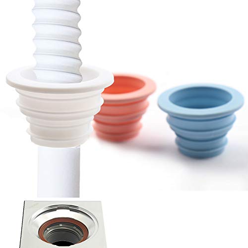 SIYANSHU Drain Pipe Hose Deodorant Silicone Seal Plug Ring for Washing Machine, Laundry Room, Bathroom, Bathtub, Kitchen Cleaning Tools (Pack of 3, Random) - Image 1