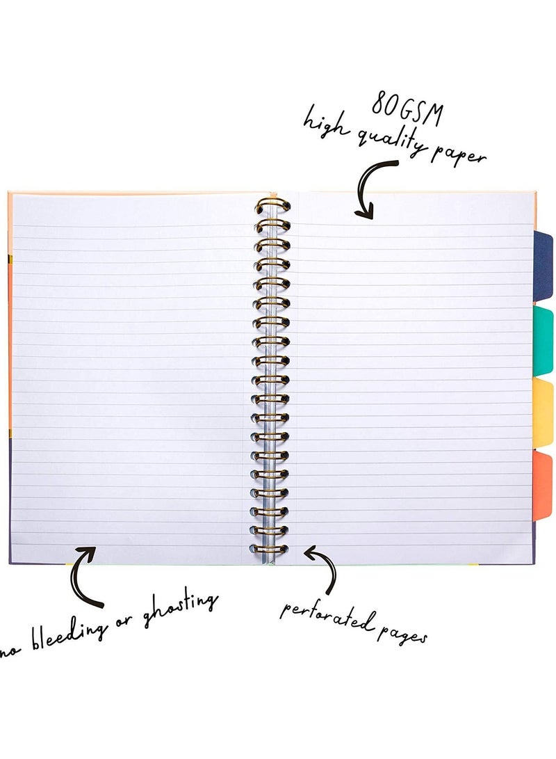 Pukka Pad B5 Size Colour Wash Project Notebook With Four Divisions - Image 2