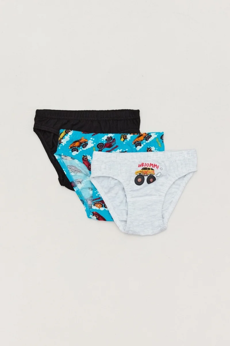 فولامودا Printed 3-Piece Boys' Slip Panties