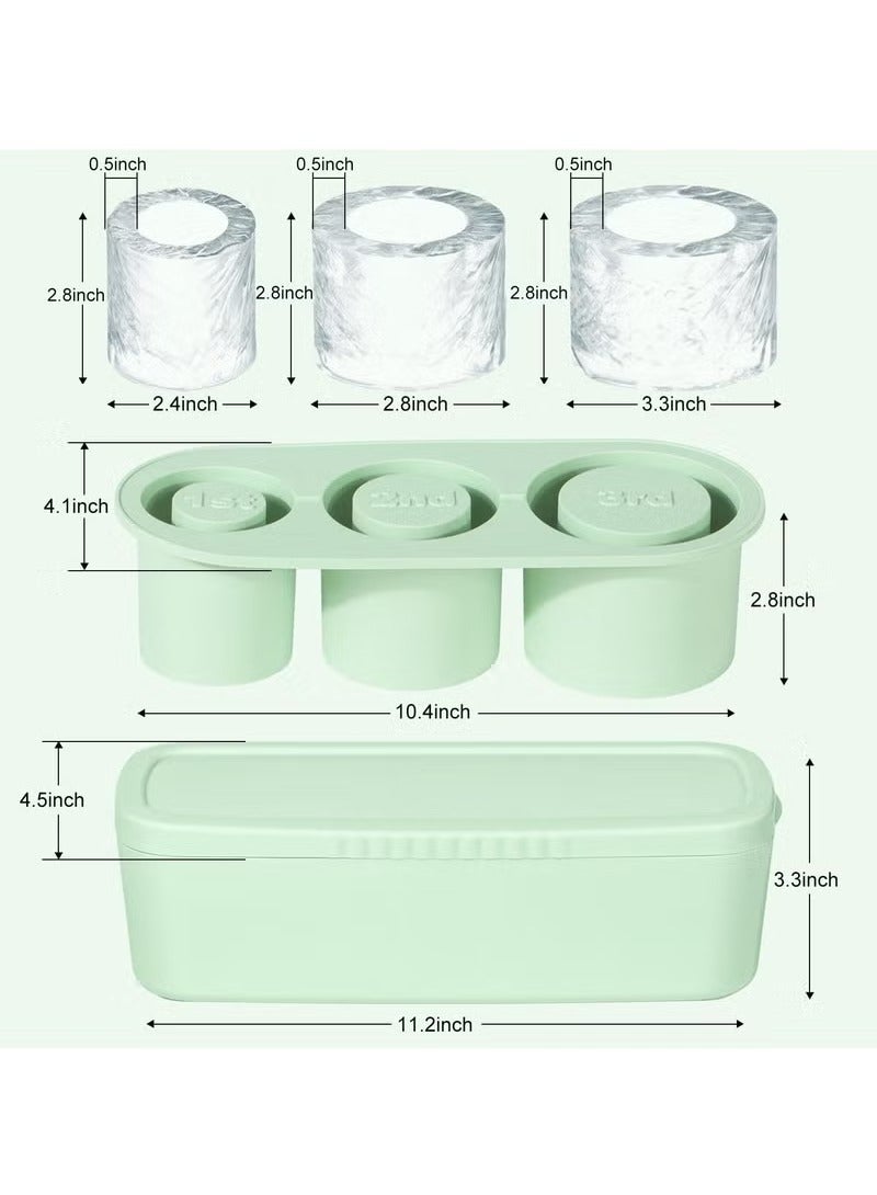 MIXDE Ice Cube Tray for Cup,Ice Mold with Lid & Bin for 30&40 oz Tumblers Accessories,Easy Release Silicone Ice Maker for Ice Drink,Juice - Image 3