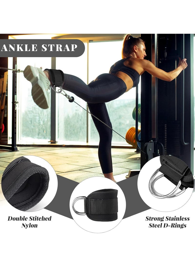 Generic - 9 Pcs Barbell Pad Set for Squats & Hip Thrust pad-Gym Barbell Pad Set for women with 2 Gym Ankle Straps-2 resistance bands-2 Squat bar pads for Hip Thrust-Gym Accessories for Women Set & Workout Essentials - Image 1