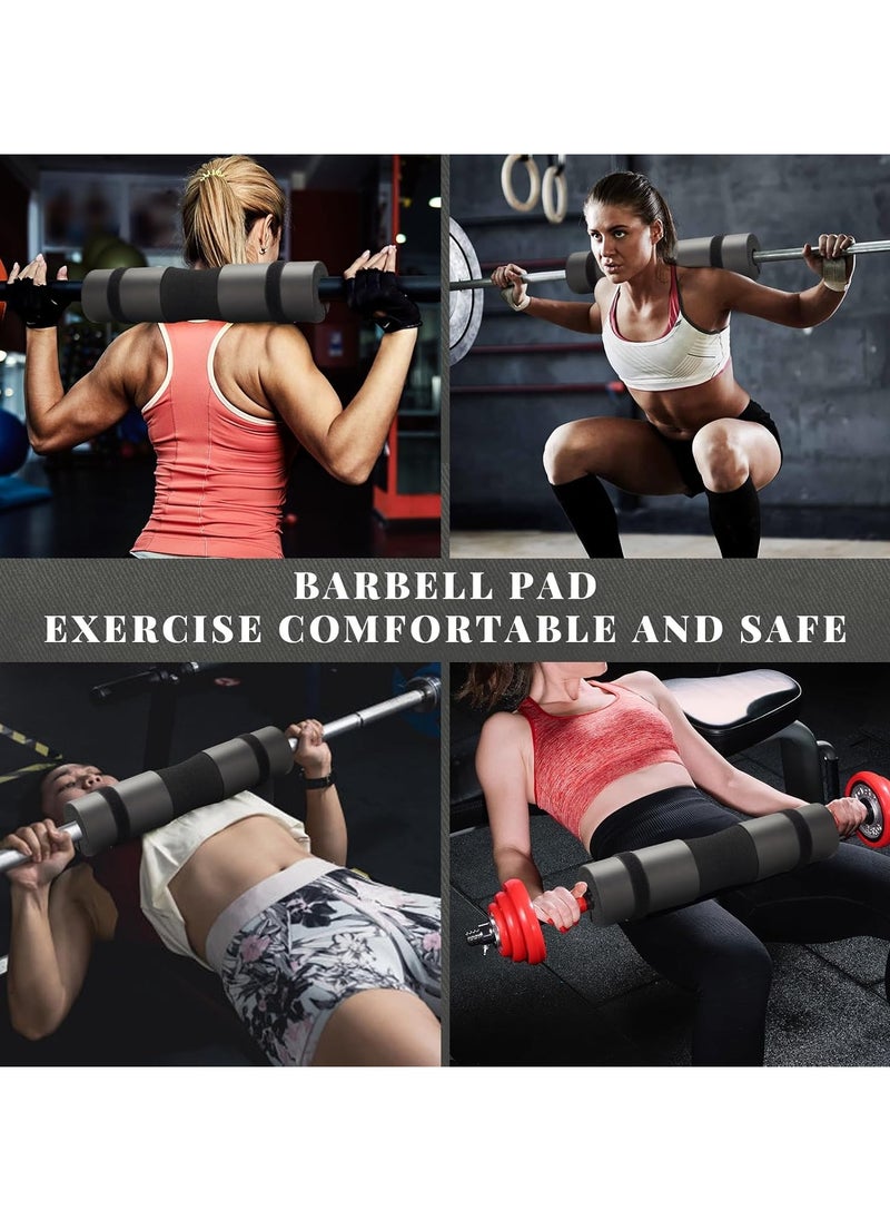 Generic - 9 Pcs Barbell Pad Set for Squats & Hip Thrust pad-Gym Barbell Pad Set for women with 2 Gym Ankle Straps-2 resistance bands-2 Squat bar pads for Hip Thrust-Gym Accessories for Women Set & Workout Essentials - Image 1