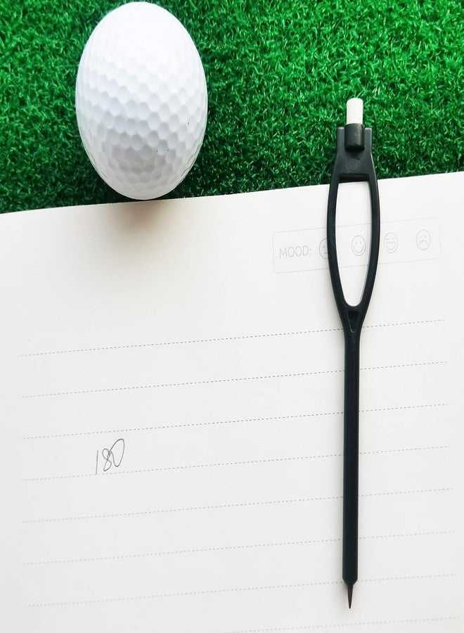 Adhere 50pcs plastic golf pencils with eraser clips scoring pencils for golf events,wedding, company meetings Children's drawing (Black 50pcs) - Image 4