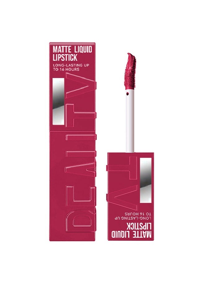 Julystar Beauty Matte Liquid Lipstick Long Lasting Up To 16 Hous,Nude Velvet Lip Gloss Lip Stain Can Let Your Lip Look Fuller(04#)  - Image 1
