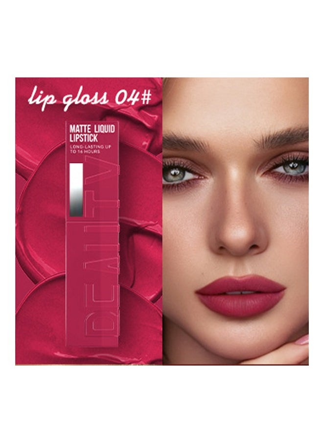 Julystar Beauty Matte Liquid Lipstick Long Lasting Up To 16 Hous,Nude Velvet Lip Gloss Lip Stain Can Let Your Lip Look Fuller(04#)  - Image 3