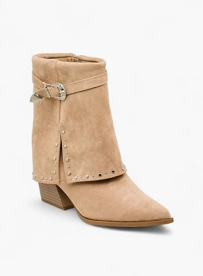 فلورا بيلا من شو إكسبرس Women's Block Heel Ankle Boots