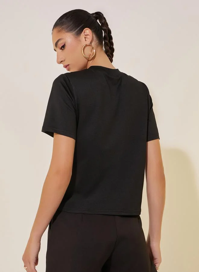 Take Two Round Neck Graphic Print T-Shirt