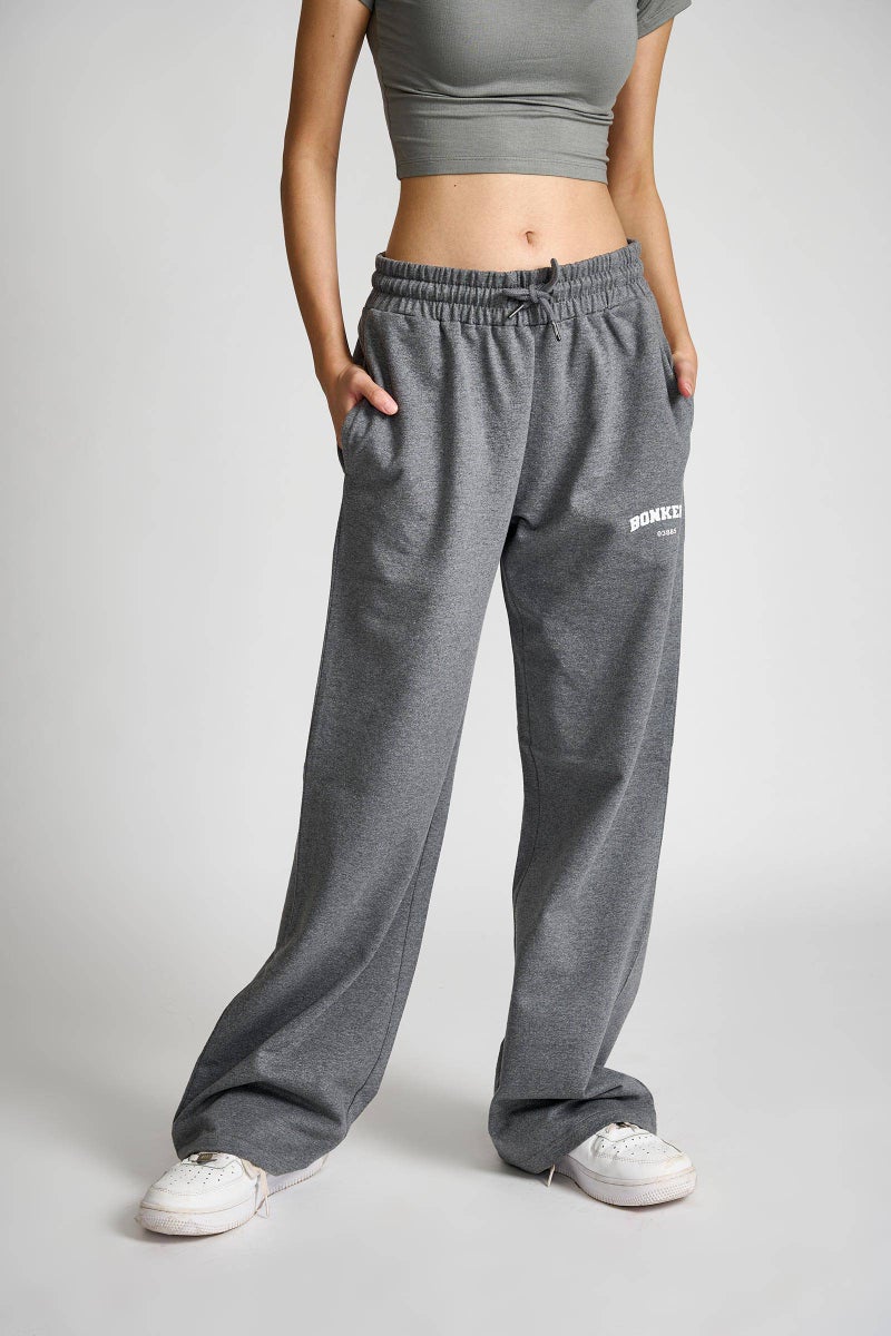 Bonkers Corner Dark Grey Melange Wide-Leg for Women's - Image 1