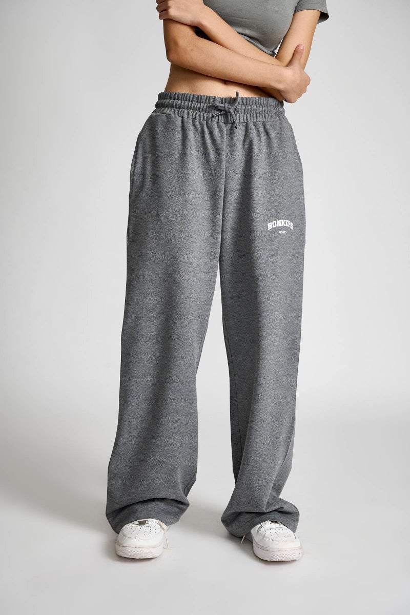 Bonkers Corner Dark Grey Melange Wide-Leg for Women's - Image 2