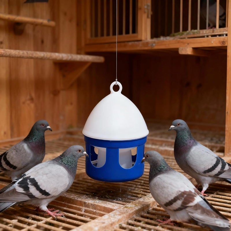 2 L / 67 Oz Bird Water Dispenser 2 Pcs, Automatic for Pigeon, Easy to Clean, Blue Visibility, Indoor/Outdoor - Image 3