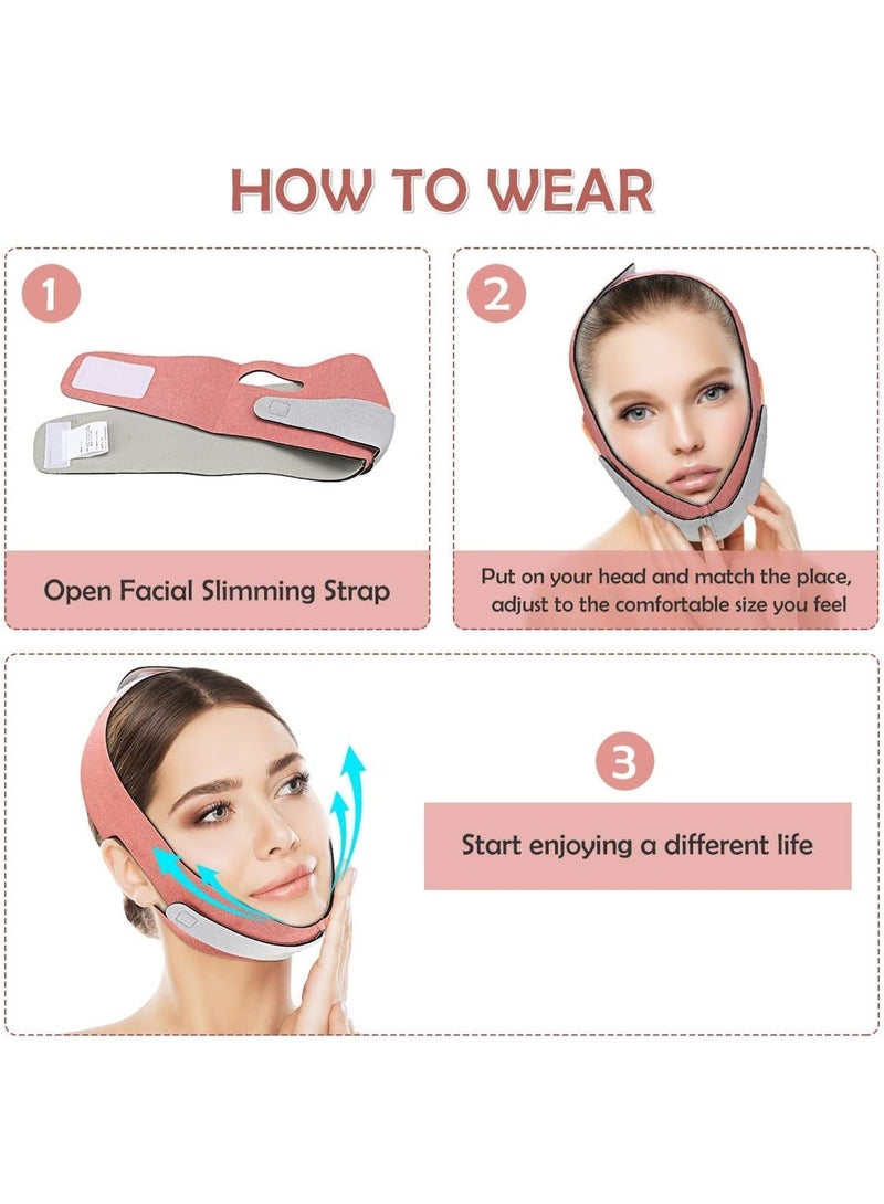 Face Slimming Strap – Reusable V-Line Lifting Mask, Breathable Face Shaper Band, Double Chin Reducer, Anti-Aging & Wrinkle Correction - Image 2