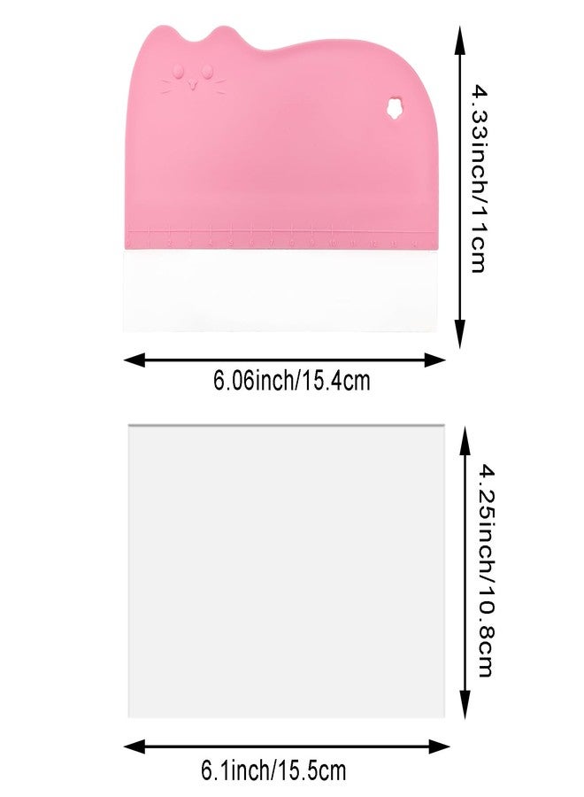 Arvintas 2pack Cake Smoother Scraper, Cake Decorating Supplies, Food-Grade Transparent Flexible PE Plastic Cake Scraper - Image 2