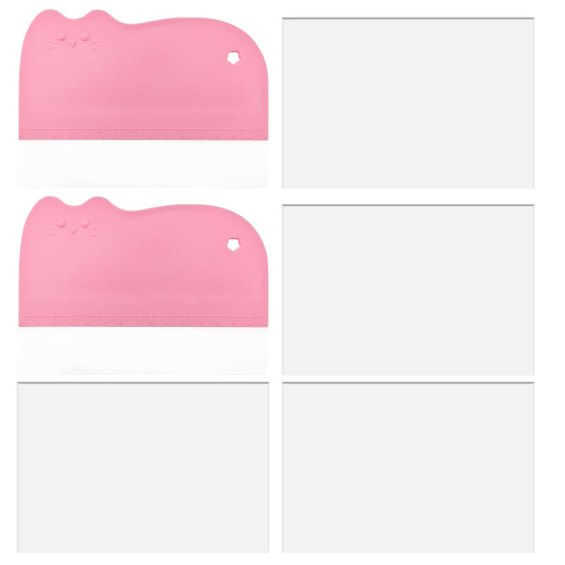 Arvintas 2pack Cake Smoother Scraper, Cake Decorating Supplies, Food-Grade Transparent Flexible PE Plastic Cake Scraper - Image 1