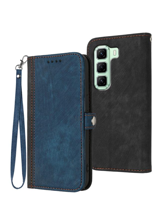 Zaboon Case For Infinix Hot 50 5G Side Buckle Double Fold Hand Strap Leather Phone Case - Image 1