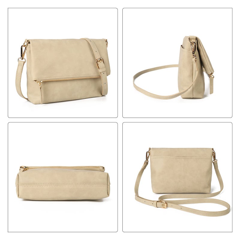 Gladdon Small Crossbody bags for Women Cross body Purse Shoulder Bag Cream - Image 3