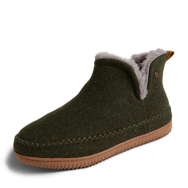 Dearfoams Alpine by Dearfoams Men's Brixen Indoor/Outdoor Memory Foam Boot Slipper, Loden, 13W - Image 1