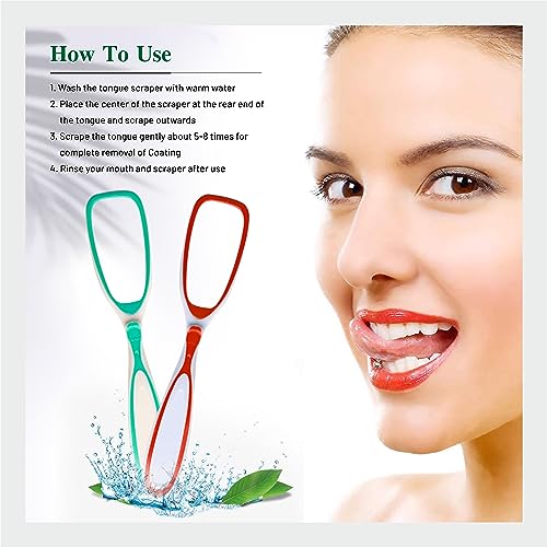 Nurpi plastic single handle Tongue Cleaner for Fights Bad Breath Oral Health Care Tool, Easy to Use for Adults and KidsTravel Friendly (pack of 2) - Image 4