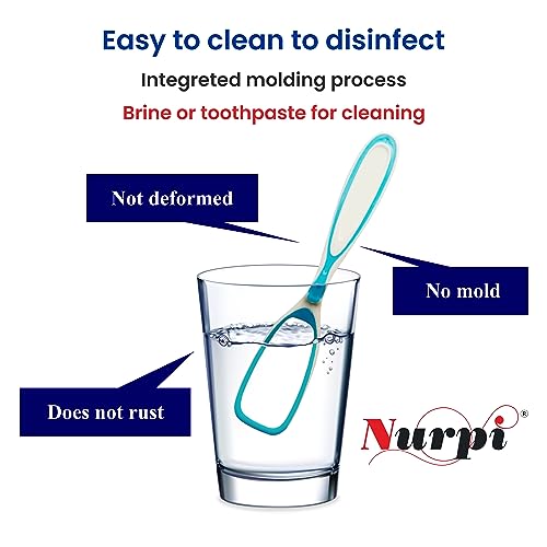 Nurpi plastic single handle Tongue Cleaner for Fights Bad Breath Oral Health Care Tool, Easy to Use for Adults and KidsTravel Friendly (pack of 2) - Image 3