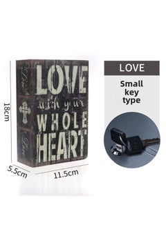 Generic Book Password Insurance Box Savings Box Safe Deposit Box Creative Change Book Storage Box A Generation Of Hair-Color:Love Key Style-Size:18*11.5*5.5cm  - Image 1