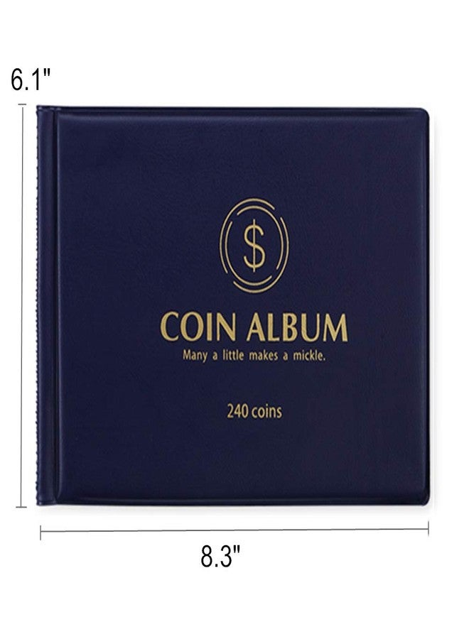 MUDOR Coin Collection Holder Album for Collectors, 240 Pockets Coin Collection Book Office Supplies - Image 4