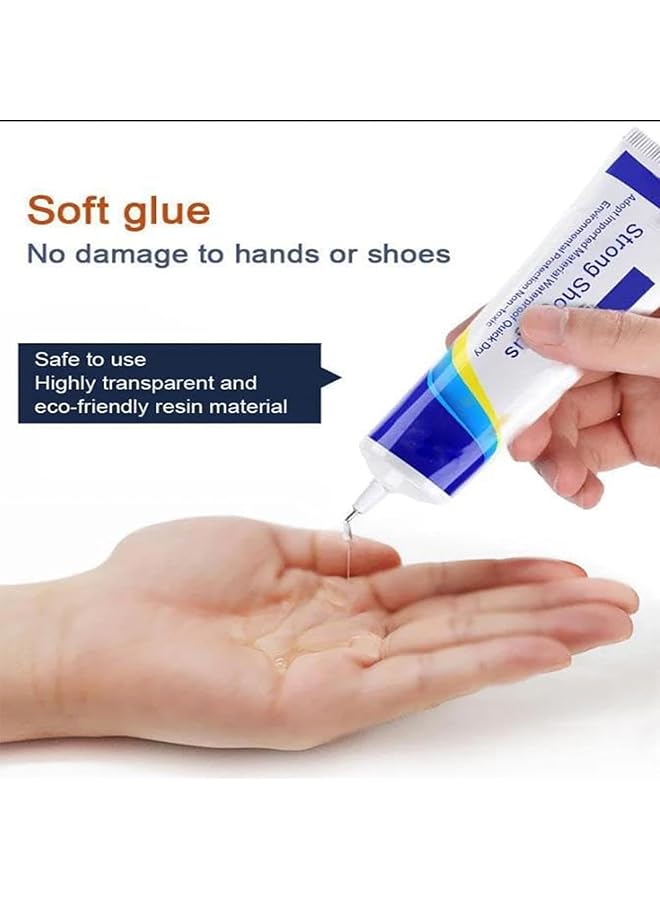 erorex Shoe Repair Adhesive Waterproof Quick Dry Super Strong Shoe Glue Multi Purpose Strong Adhesive Glue Waterproof Clear Shoe Repair Glue For Sneakers Hiking Shoes Boots Sandal 2 Pcs - Image 2