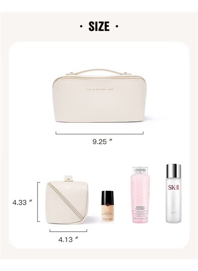 Waterproof travel Makeup Bag and Large Capacity Cosmetic Bags for Women（White） - Image 3
