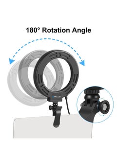 PULUZ PULUZ 16cm/6.2in USB Ring Light 3200-5600K Color Temperature 10 Brightness Levels with Mounting Clamp for Live Video Laptop Fill Light  - Image 3