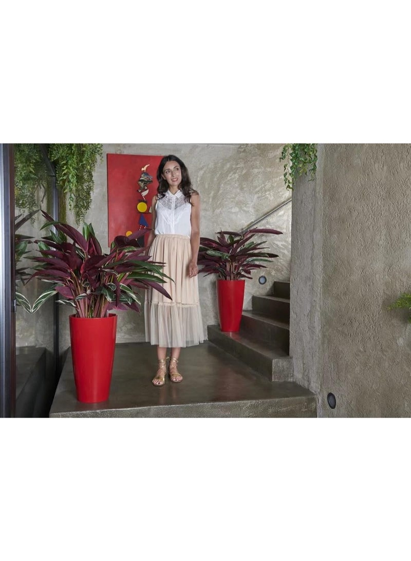 IDEL Large Planter Pot 55cm Living High Round –Big Indoor Outdoor Plant Pot Decorative Plant Container, Lightweight Durable Plastic, Multiple Colors – Made in Italy - by Idel - Image 4