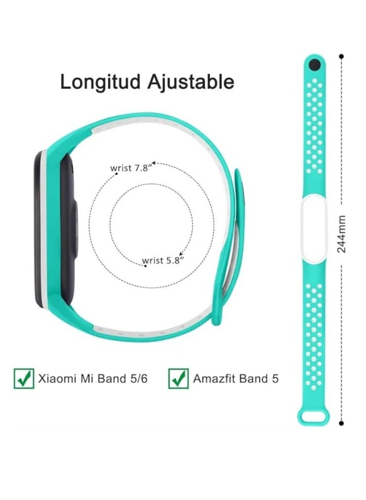 Strap Silicone Sport Band For Mi Band 7 / Mi Band 5 / Mi Band 6 Breathable Strap Replacement - Image 3