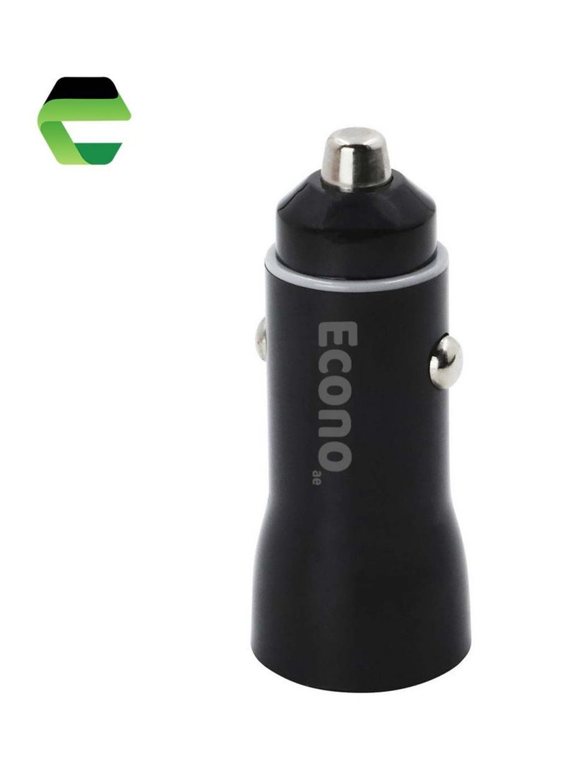 ECONO Car charger fast charging, Dual USB and C-type car charger, 24W car charger, Car charger - Image 2