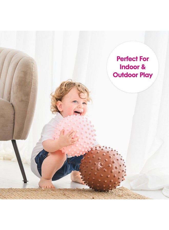 Edushape Original Sensory Ball - 7" Boho Chic Pink Baby Ball Enhances Gross Motor Skills for Kids 6 Months & Up - Image 4