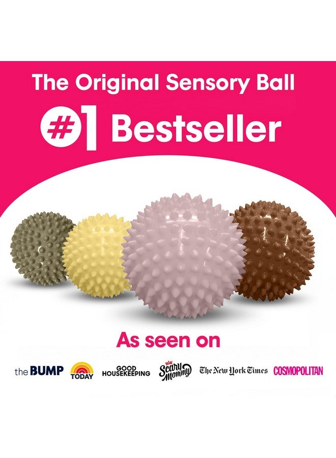 Edushape Original Sensory Ball - 7" Boho Chic Pink Baby Ball Enhances Gross Motor Skills for Kids 6 Months & Up - Image 3