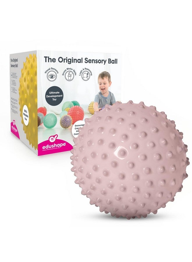 Edushape Original Sensory Ball - 7" Boho Chic Pink Baby Ball Enhances Gross Motor Skills for Kids 6 Months & Up - Image 1