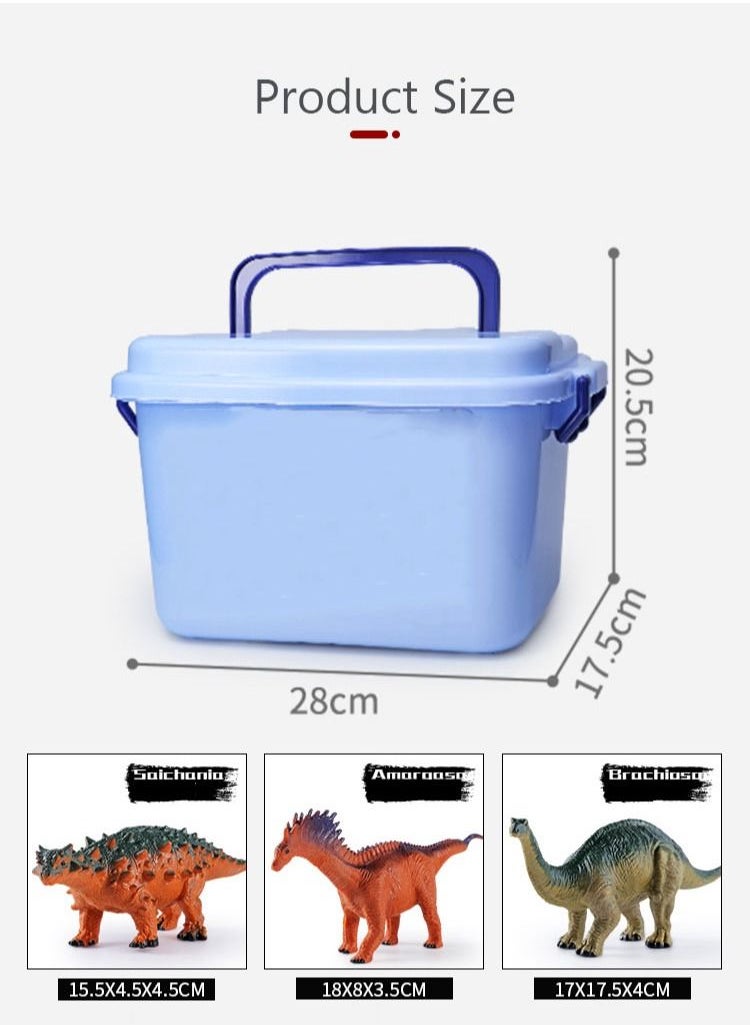 LOVET - Dinosaur Toys 104 Pieces with Dinosaur Figures & Trees for Creating a Dino World Including T-rex, Triceratops, etc, with Storage Box, Perfect Dinosaur Playset for 3+ Years Old Kids - Image 1