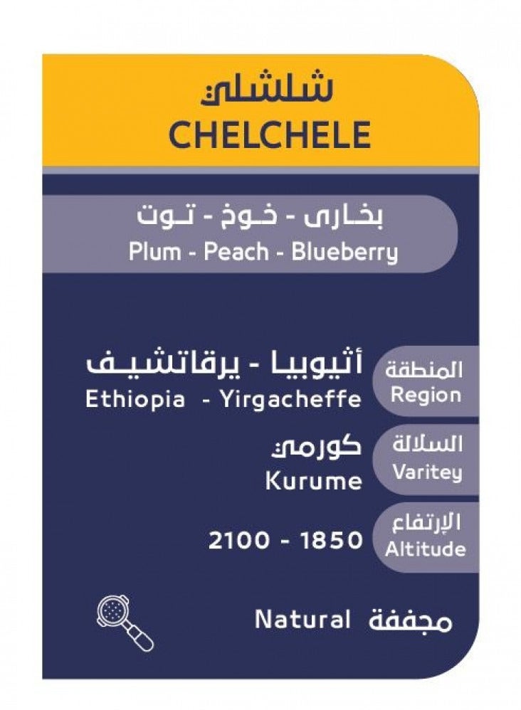 اُسار  بن قهوة شلشلي اثيوبي مجفف 250 جرام للاسبرسو والفلتر حبوب قهوة محمصة غير مطحونة للقهوة المختصة - Image 1