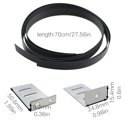 CChiai Set of 2 Drawer Repair Brackets Drawer Stainless Steel Supports 6 Screws 4 Brackets 2 Straps 28 inches Long Used to Reinforce Sagging Wooden Drawer Bottoms - Image 3