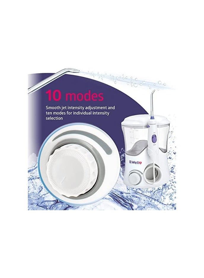 B.Well WI-922 Countertop Oral Irrigator – 10 Pressure Modes, 7 Nozzles, Large Tank - Image 5