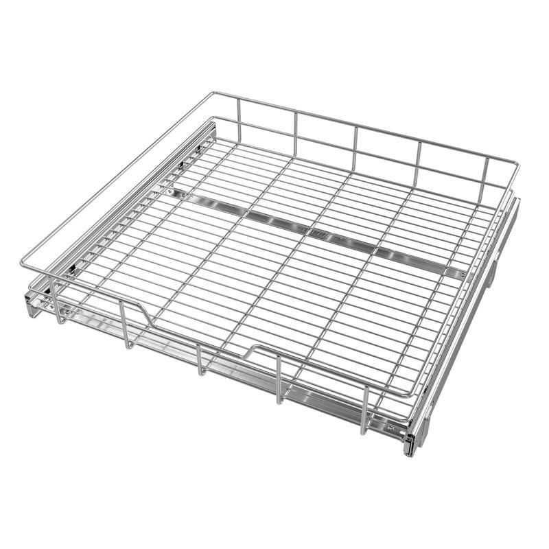 STORKING Pull Out Cabinet Organizer 24" W X 22" D, Slide Out Drawers For Kitchen Organizers and Storage, Pull Out Drawers For Cabinets Capacity Heavy Duty Caddy, Cabinet Shelves Chrome-Plated, Bathroom Pantry - Image 1