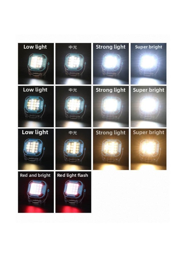 Full-scene Working Lamp Multi-gear Rotating Lamp Holder Strong Magnetic Adsorption Garden Lamp Outdoor Camping Lamp Inspection Lamp-Color:W8129-3 Orange  - Image 4