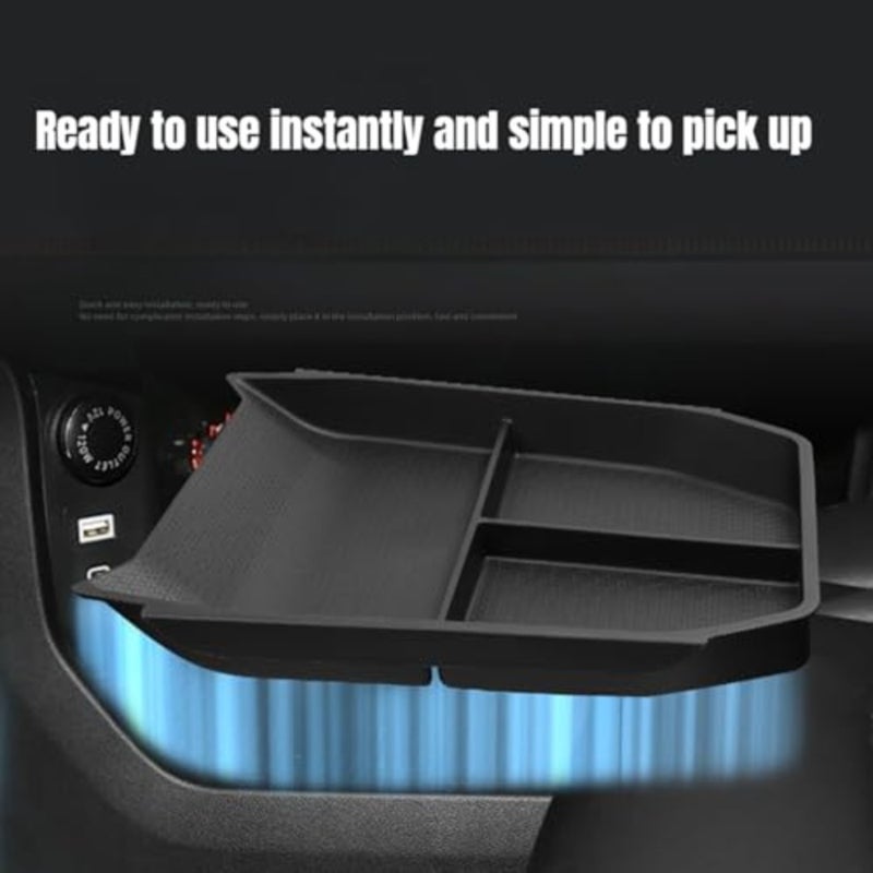 Center Console Lower Storage Organizer Tray Compatible With Jetour G700 2025 2026 TPE Non-Slip Shock-Absorbing Mat Interior Accessory For Car Home Office Black 3 PCS Set - Image 4