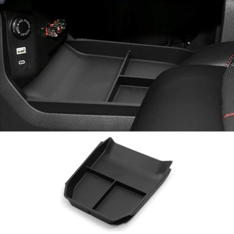 Center Console Lower Storage Organizer Tray Compatible With Jetour G700 2025 2026 TPE Non-Slip Shock-Absorbing Mat Interior Accessory For Car Home Office Black 3 PCS Set - Image 1