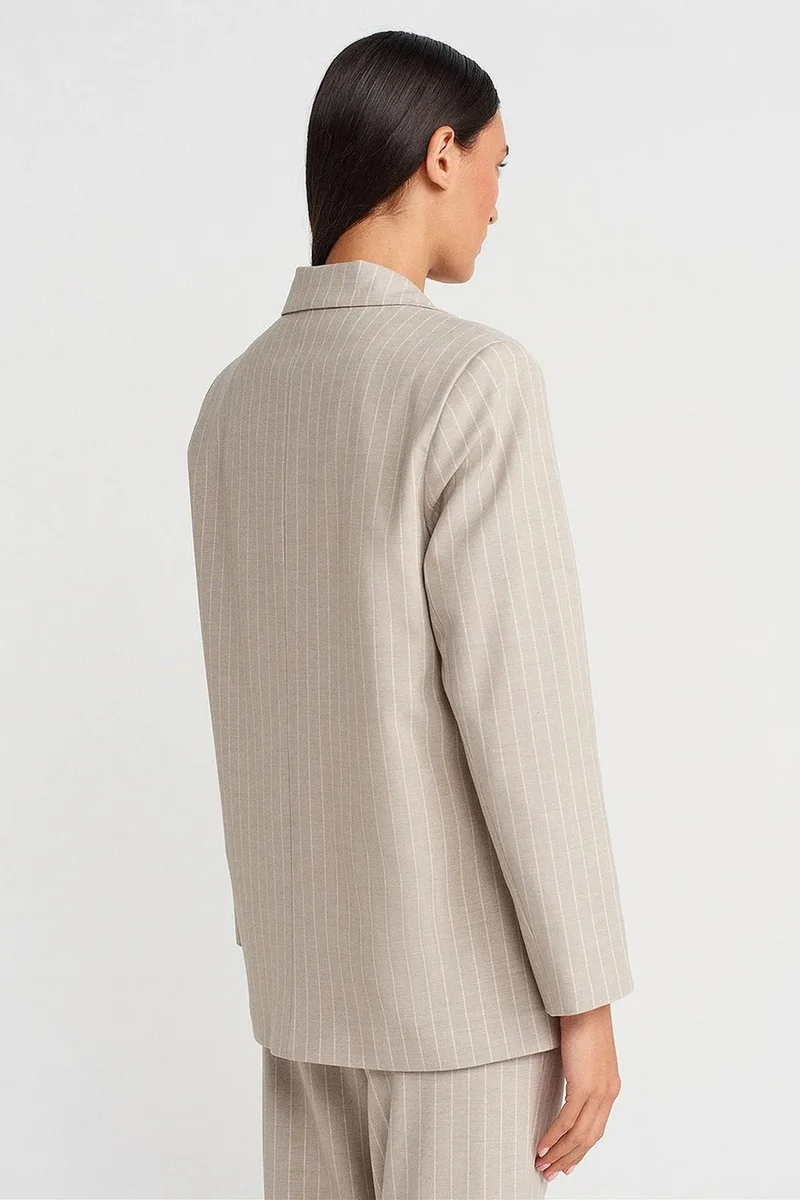 Dilvin Beige Natural DILVIN Women's Tailored Jacket for Women | Best Price UAE