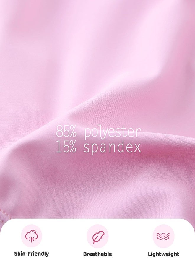 Ghteas Toddler Girl Swimwear Infant Bathing Suits Pink and White Color Scheme One Piece Swimsuit for Girls Cute Ruffle Hem Swim Suit for Little Girl 3 Yeras - Image 3