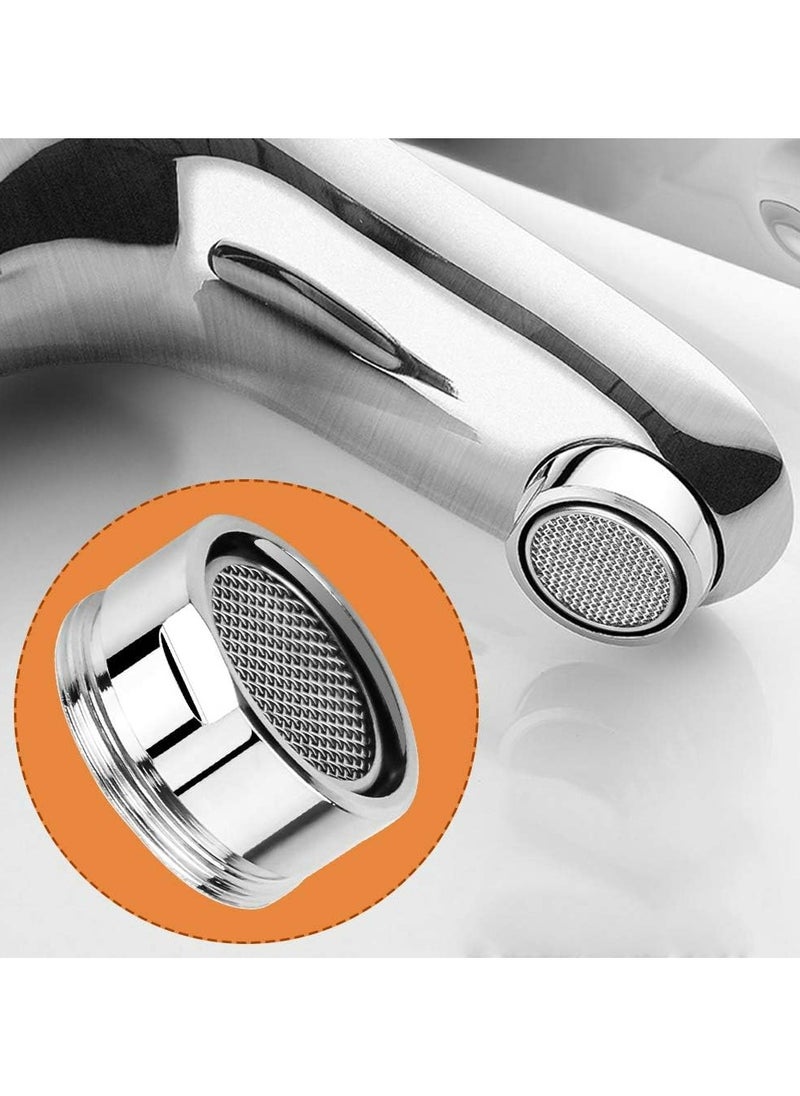 Replacement Tap Aerator Nozzle for 8 Pieces of Male 24mm Bathroom Faucet Aerators One faucet aerator wrench and a water-saving bubbler sink aerator are included.